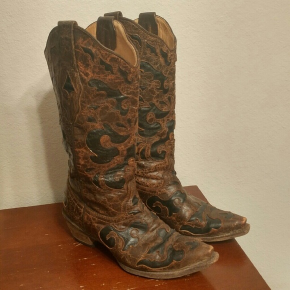 Corral Vintage Black/Brown Cowboy Boots