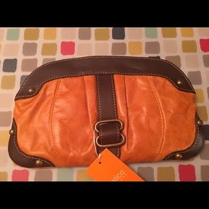THIS MUST GO NWT! Orange and Brown Clutch