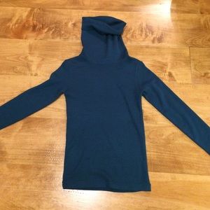 Dark teal turtleneck sweater