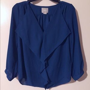 Anthropologie Maeve ruffle front blouse
