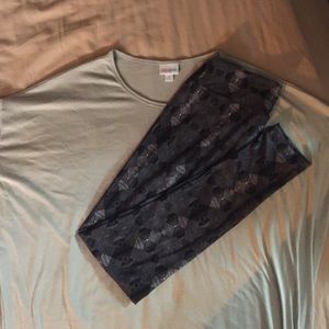 LulaRoe M Irma and OS leggings.
