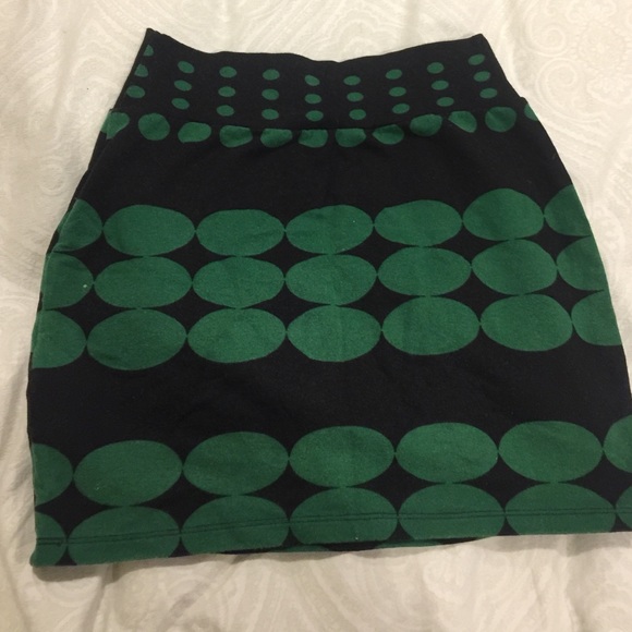 Sans Souci green mini skirt