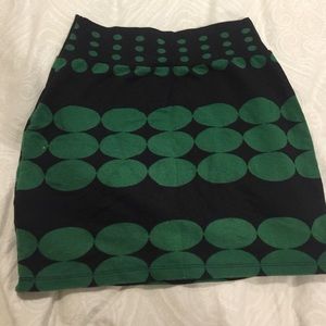 Sans Souci green mini skirt