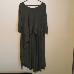 Free People Meadowlands Top in Moss - NWOT
