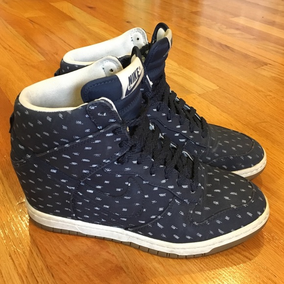 Nike Dunk Wedge Sneakers Navy Blue