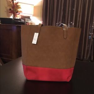 Sueded color block tote from old navy