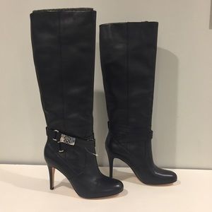 Coach pull-on knee high boots