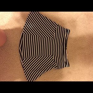 Black and white stripped skirt