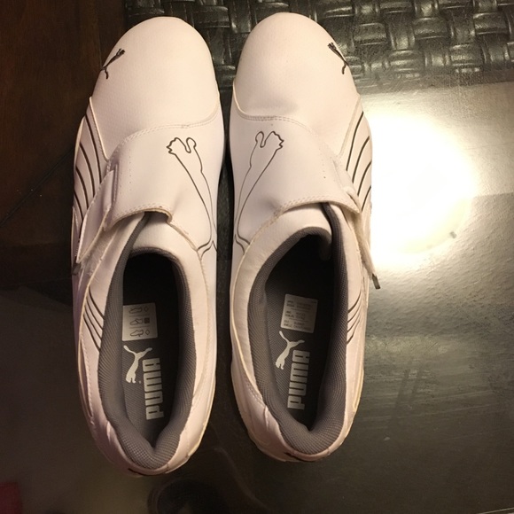 White strapped pumas