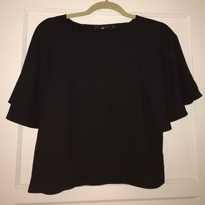 Zara Short Sleeve Top with Cape Sleeves