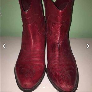Franco Sarto Red Cowboy Boots
