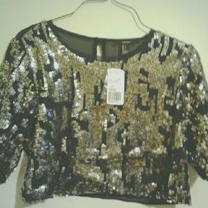 🌷Sexy Forever 21 Crop Sequin Top