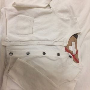 White Burberry sweater