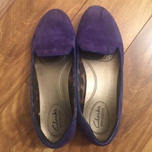 Clarks blue suede shoes
