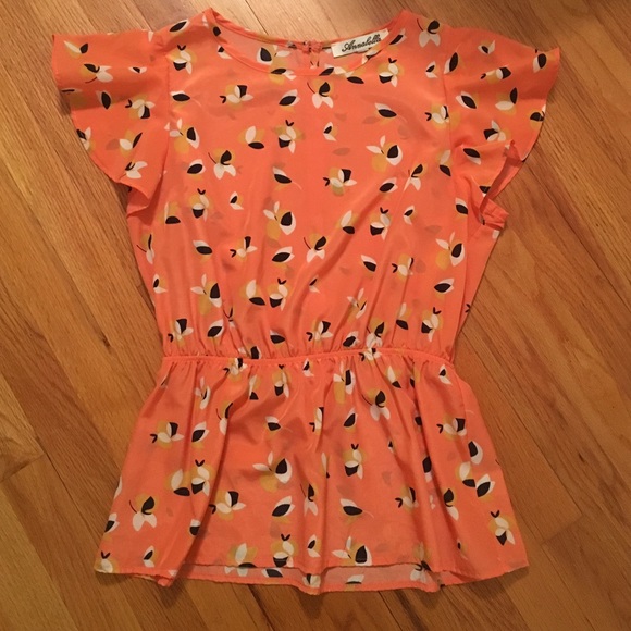 Orange Pattern Blouse