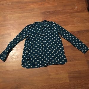 Zara polka dot pullover blouse XS