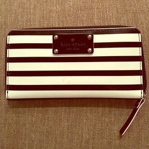 Kate Spade Neda Wellesley Patent Stripe Wallet