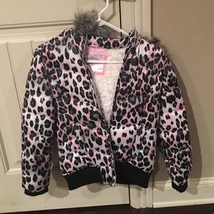 Justice leopard print jacket
