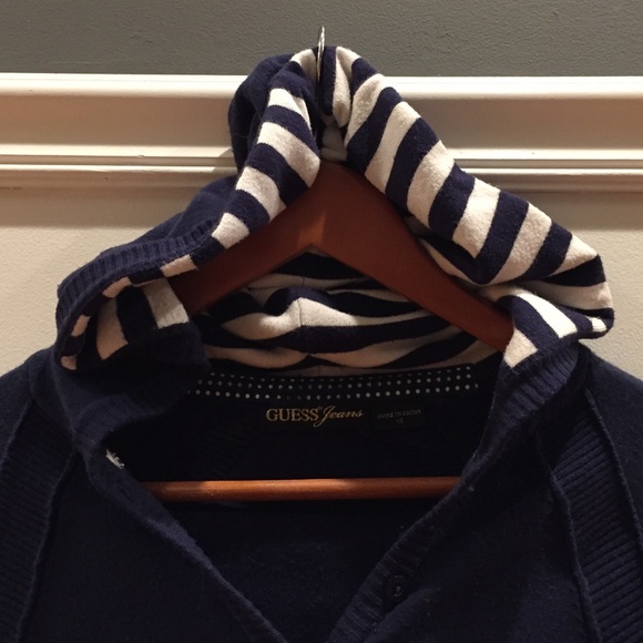 Guess Jeans Navy Nautical pullover XS - Picture 2 of 3