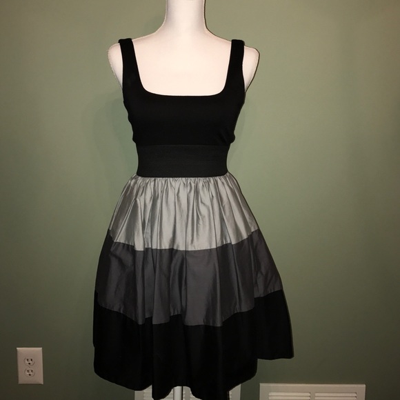 Sleeveless knit and woven dress