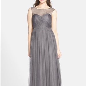 Charcoal floor length gown