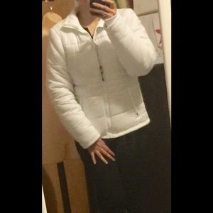 White lightweight puffer jacket coat brand new XS