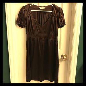 BCBG To The Max: Brown Satin Short Dress
