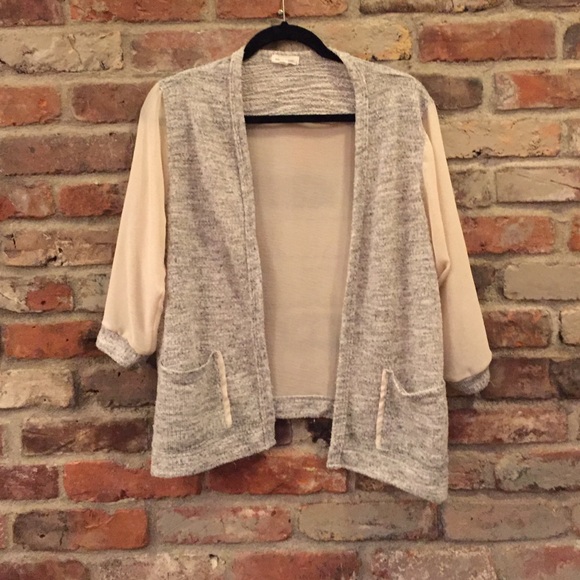 Knit and Chiffon cardigan