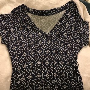 Navy & white patterned Tart knit dress