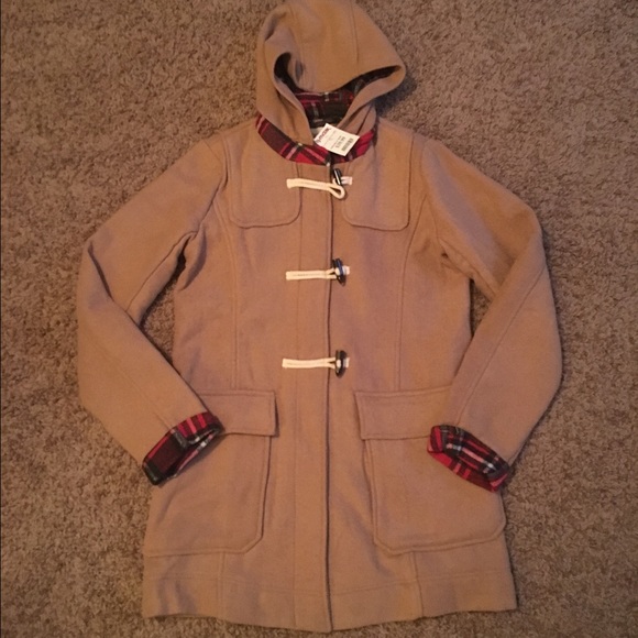 NWT Adorable flannel & tan winter coat