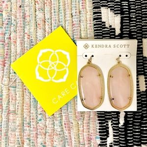 Kendra Scott Rose Quartz Danielle Earrings