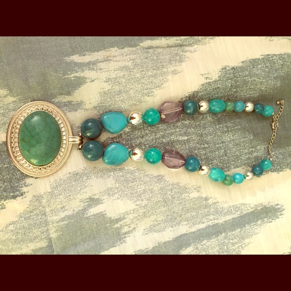 Turquoise statement necklace