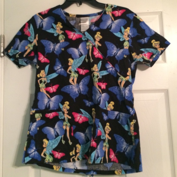 Tinker bell scrub top