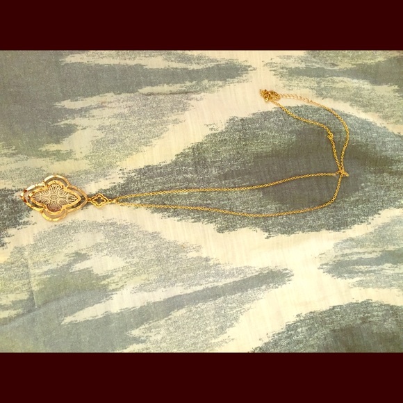 Gold long necklace