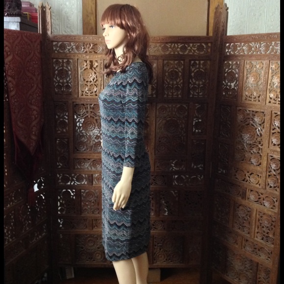 O Suzanne sparkly chevron patterned dress, size 6 - Picture 2 of 4