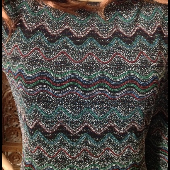 O Suzanne sparkly chevron patterned dress, size 6 - Picture 3 of 4