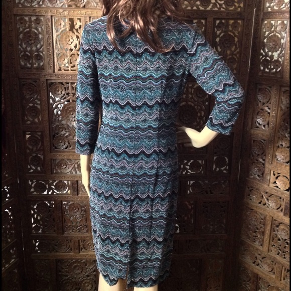 O Suzanne sparkly chevron patterned dress, size 6 - Picture 4 of 4