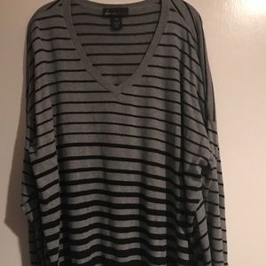 Gray and black sweater