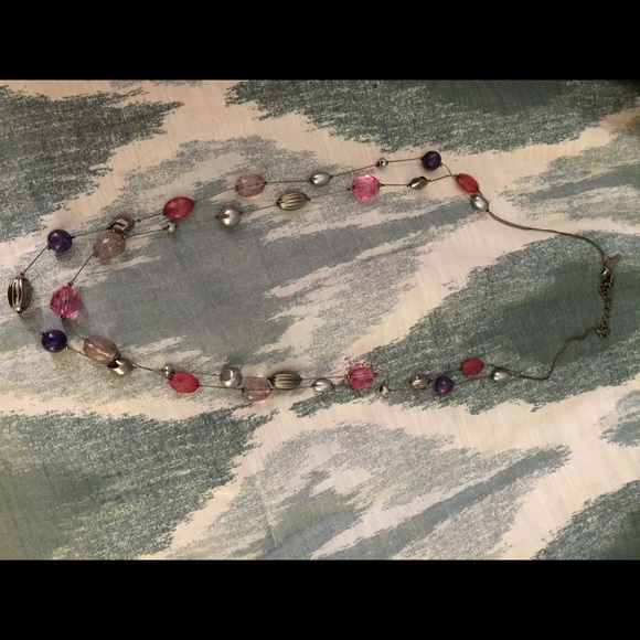 Long multi colored necklace