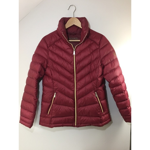 MICHAEL Michael Kors Jackets & Blazers - MICHAEL Michael Kors Packable Burgundy (M) Jacket