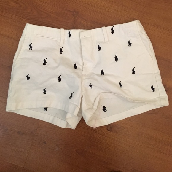 Polo white and navy shorts