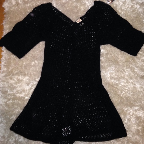 Black mesh shirt