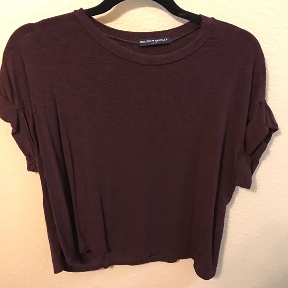 Burgundy Brandy Melville crop top