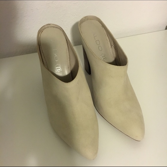 ALDO leather suede heels