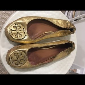 Gold espadrille Tory Burch size 8 ballet flat