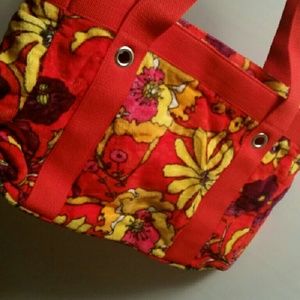 Old Navy floral corduroy tote bag