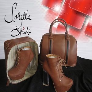 Brown Lucite Clear Heel