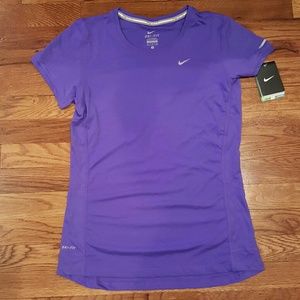 NIKE SS Miler Crew Top