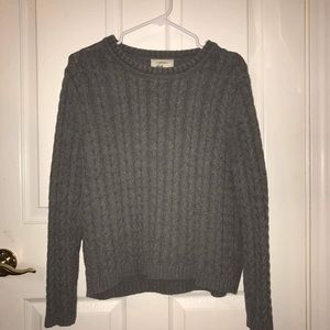 Gray knit sweater