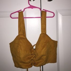 Laced up crop top